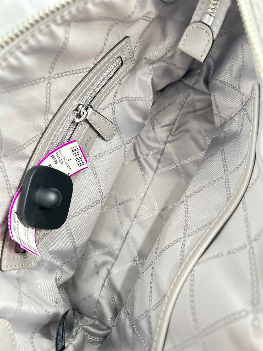 Michael Kors Silver Monogram Canvas Pre Owned Crossbody