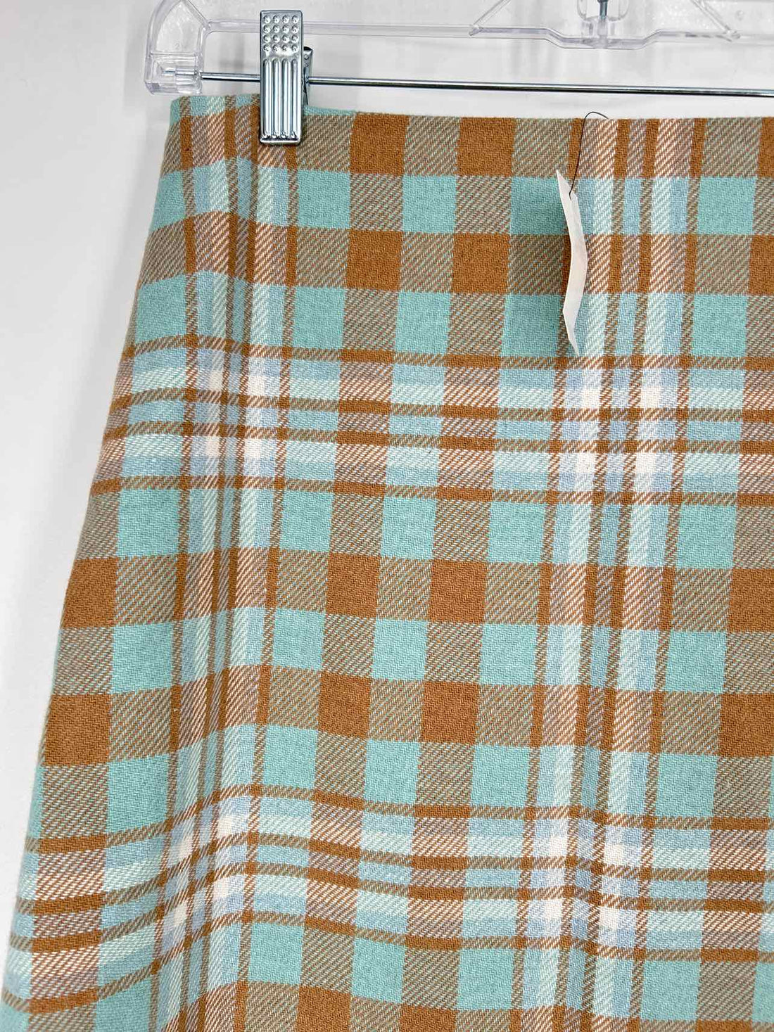 Talbots Size 4 Aqua & Tan Plaid NWT Skirts