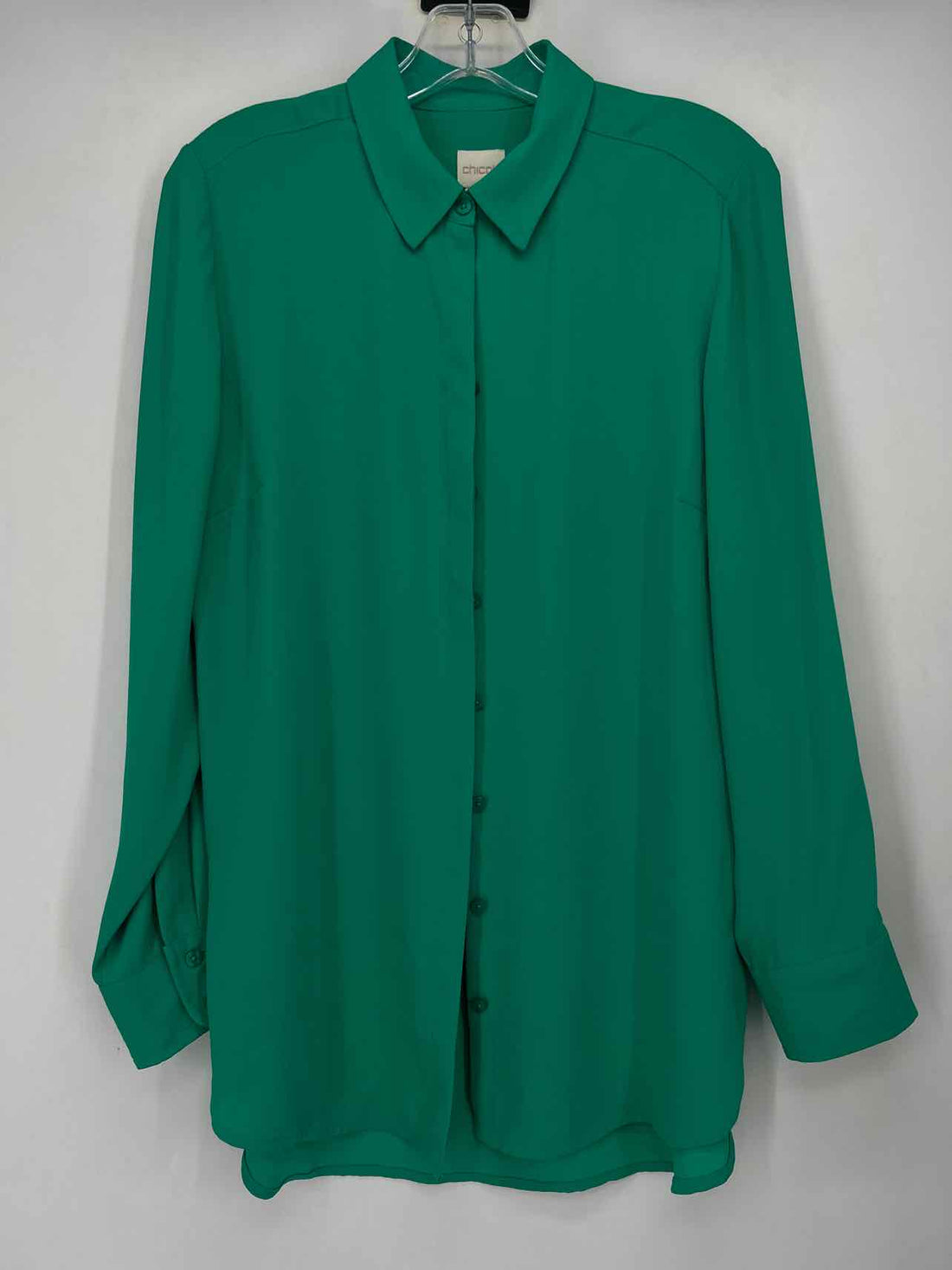 Chicos Size 1 Green Long Sleeve