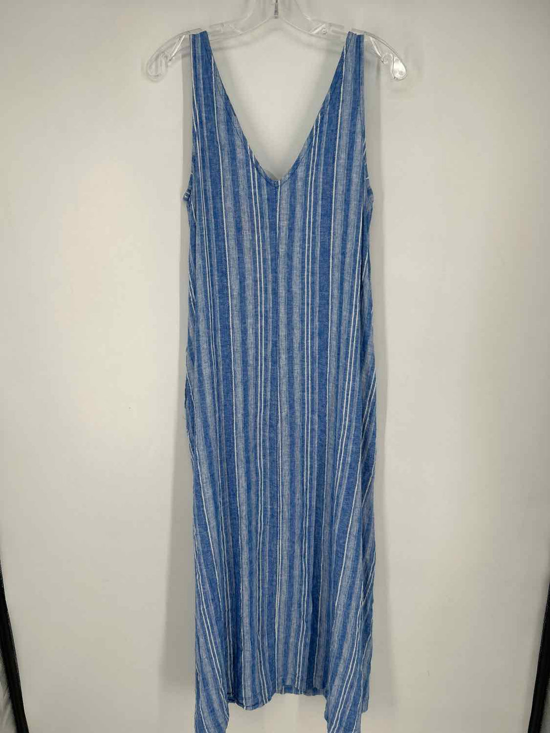 Lou & Grey Size M Blue & White Striped Sleeveless Maxi