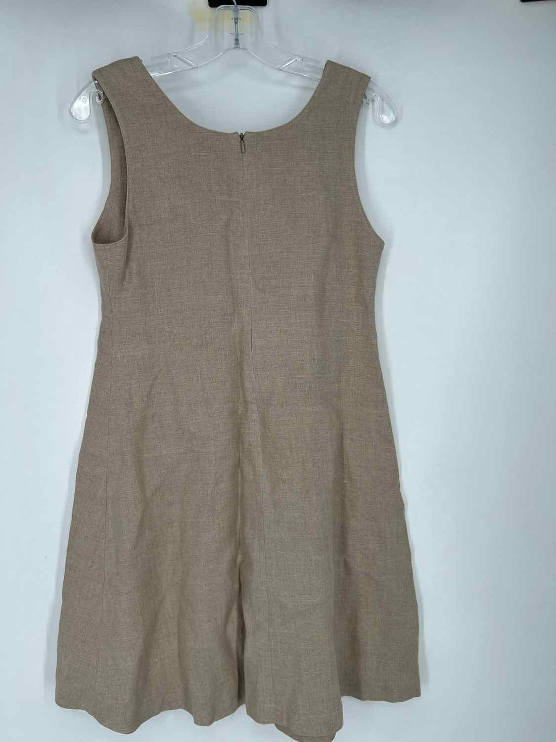 Andrea Jovien Size 4 Taupe Linen Vintage Dress