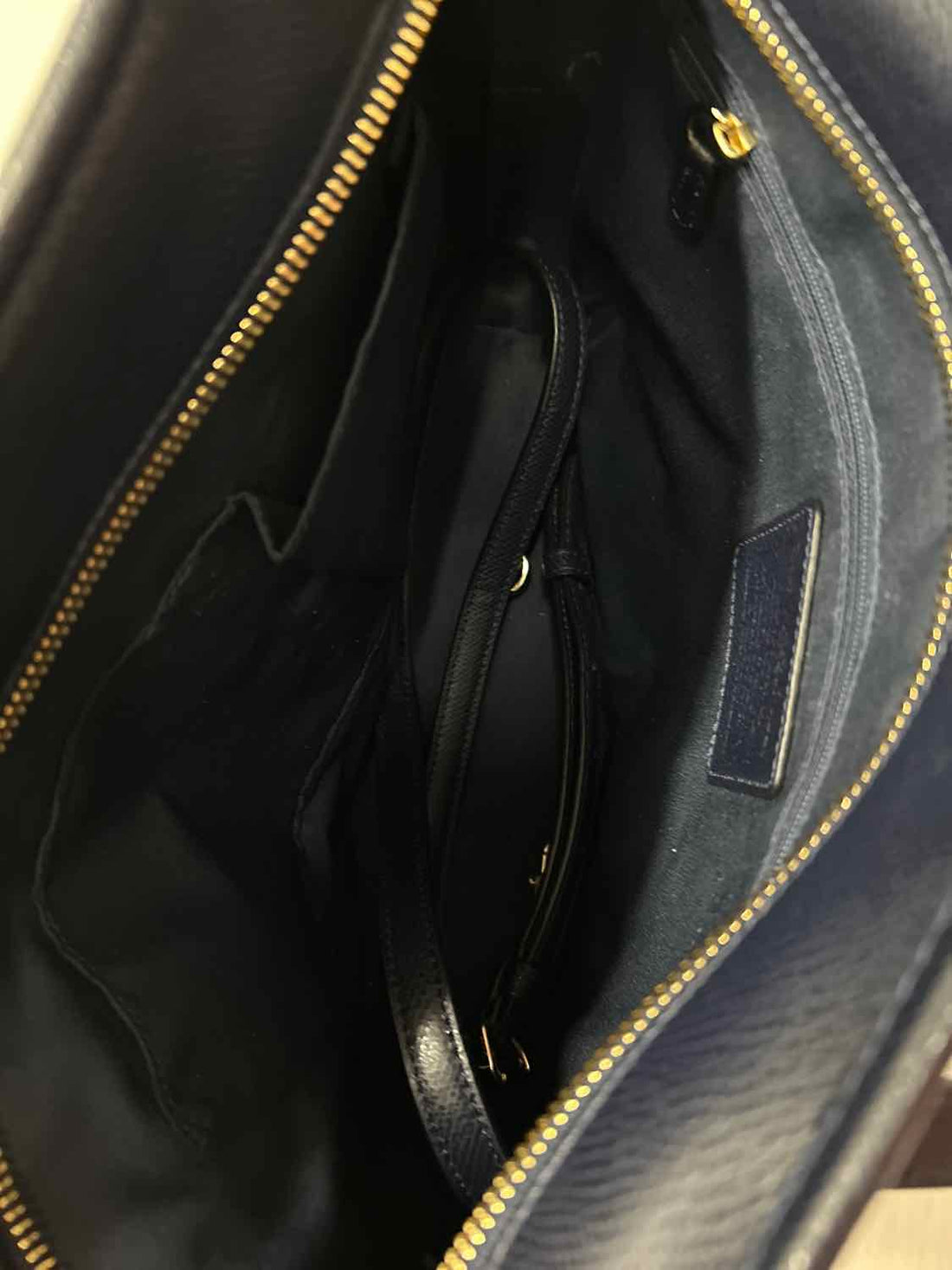 Coach Navy Pebbled Leather Crossbody