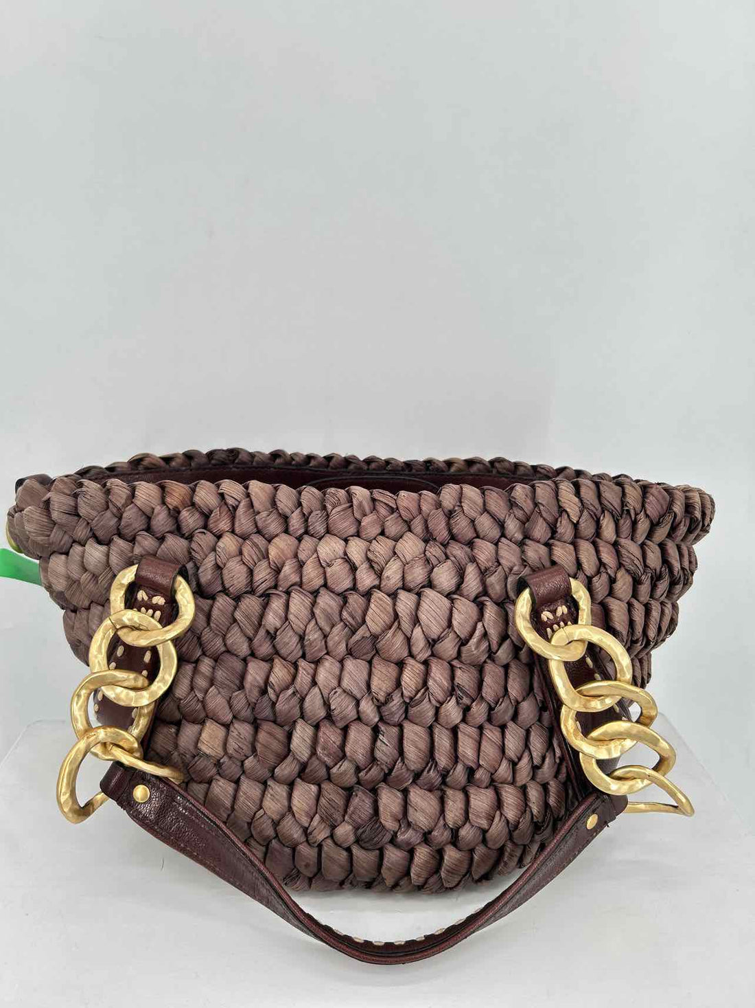 Juicy Couture Brown & Gold Corn Husk/Goat Leather Pre Owned Tote