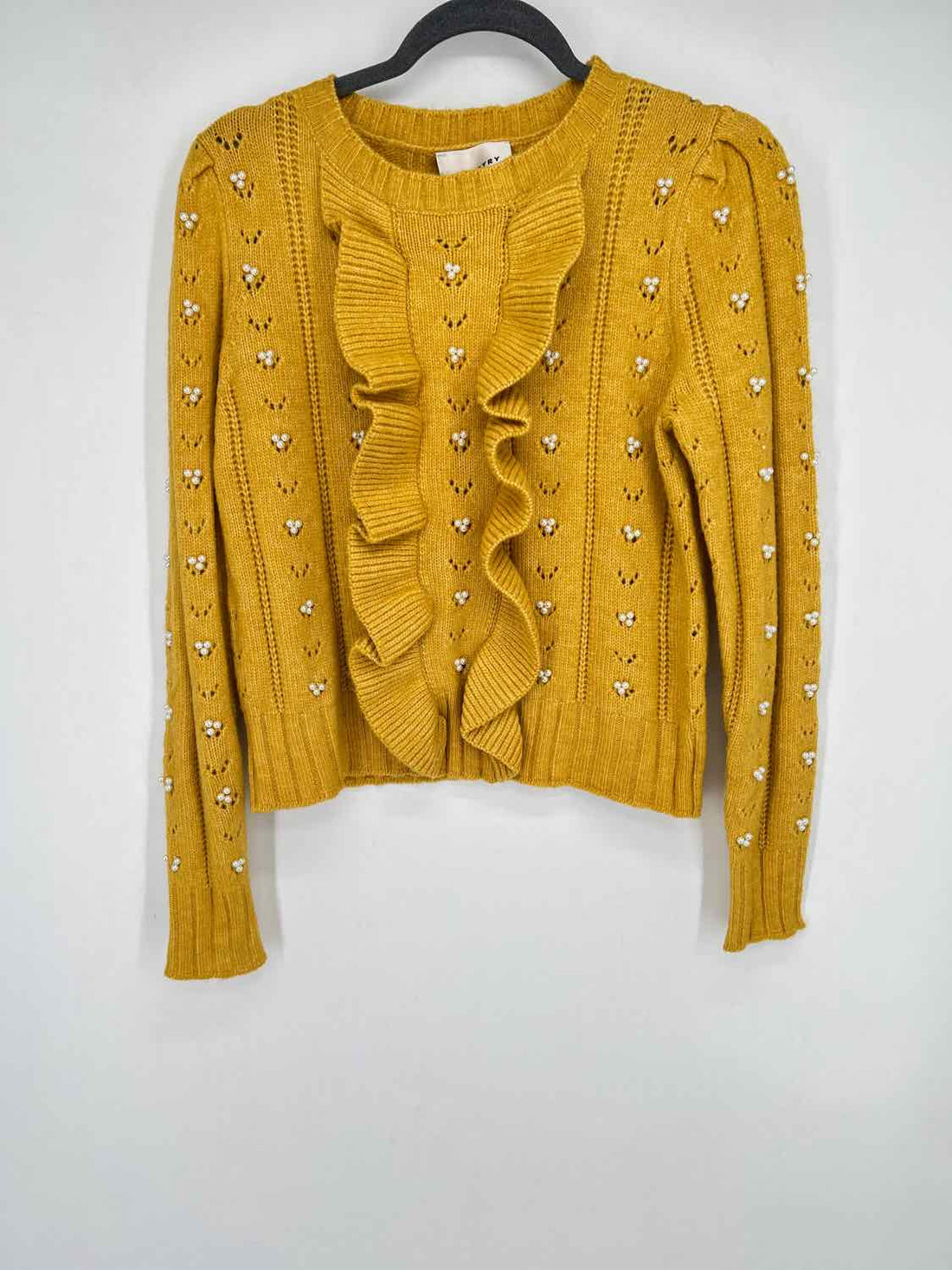 Industry NWT Size L Mushroom Faux Pearl Sweater