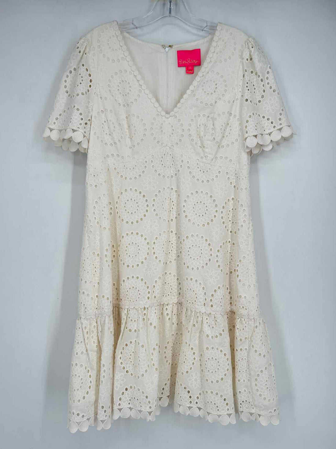 Lilly Pulitzer 12 White Eyelet Short Sleeve Lilly Pulitzer Dress