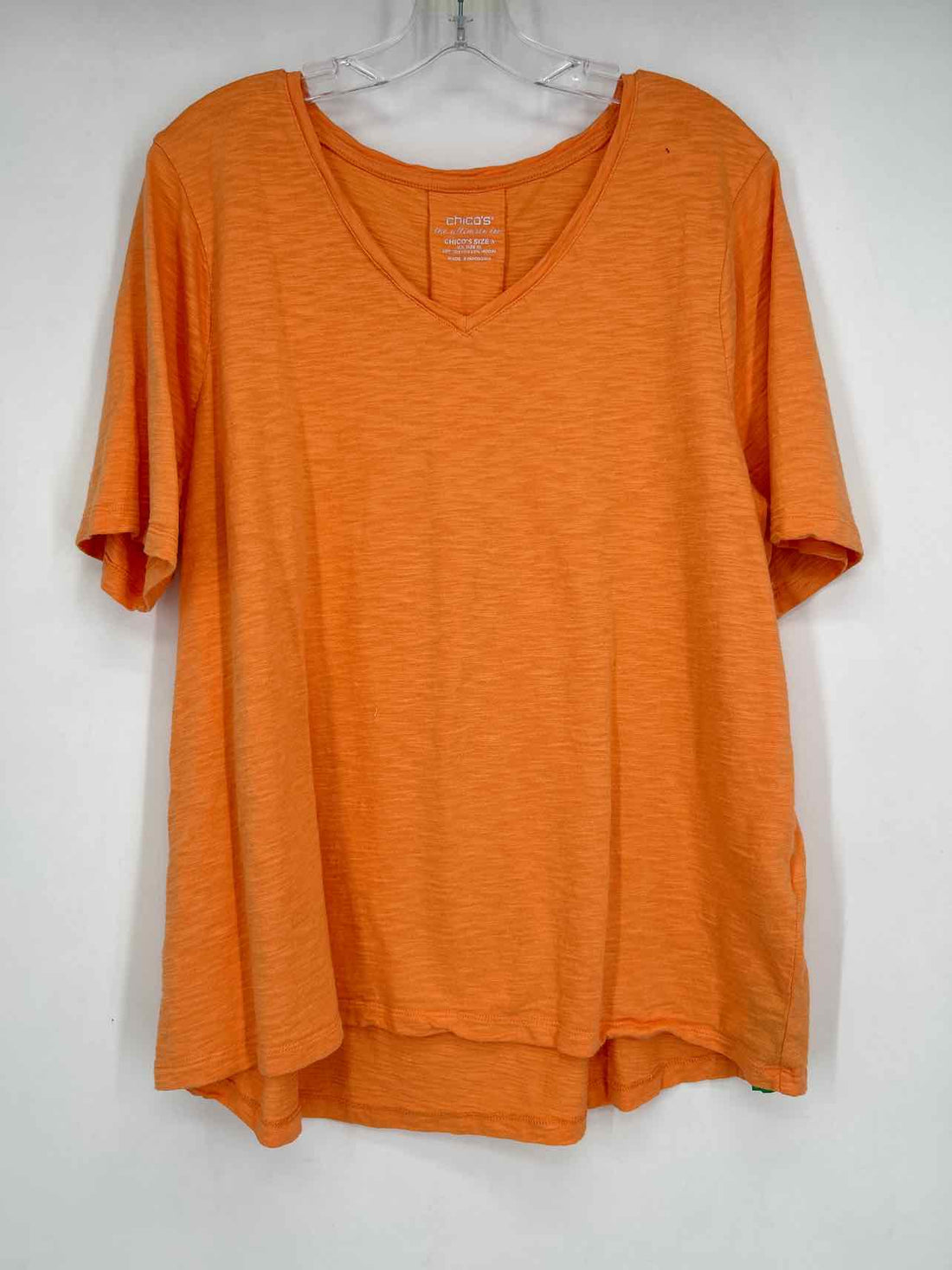 Chicos Size 3/XL Orange Short Sleeve