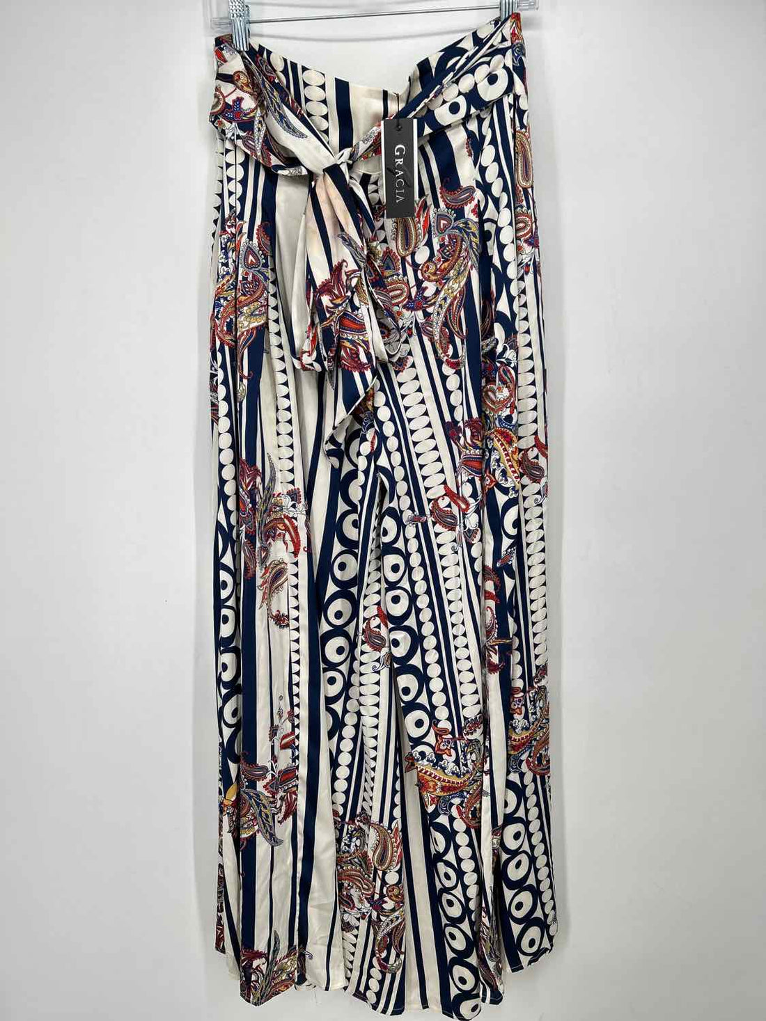 Gracia Size L Navy & White Print NWT Pants