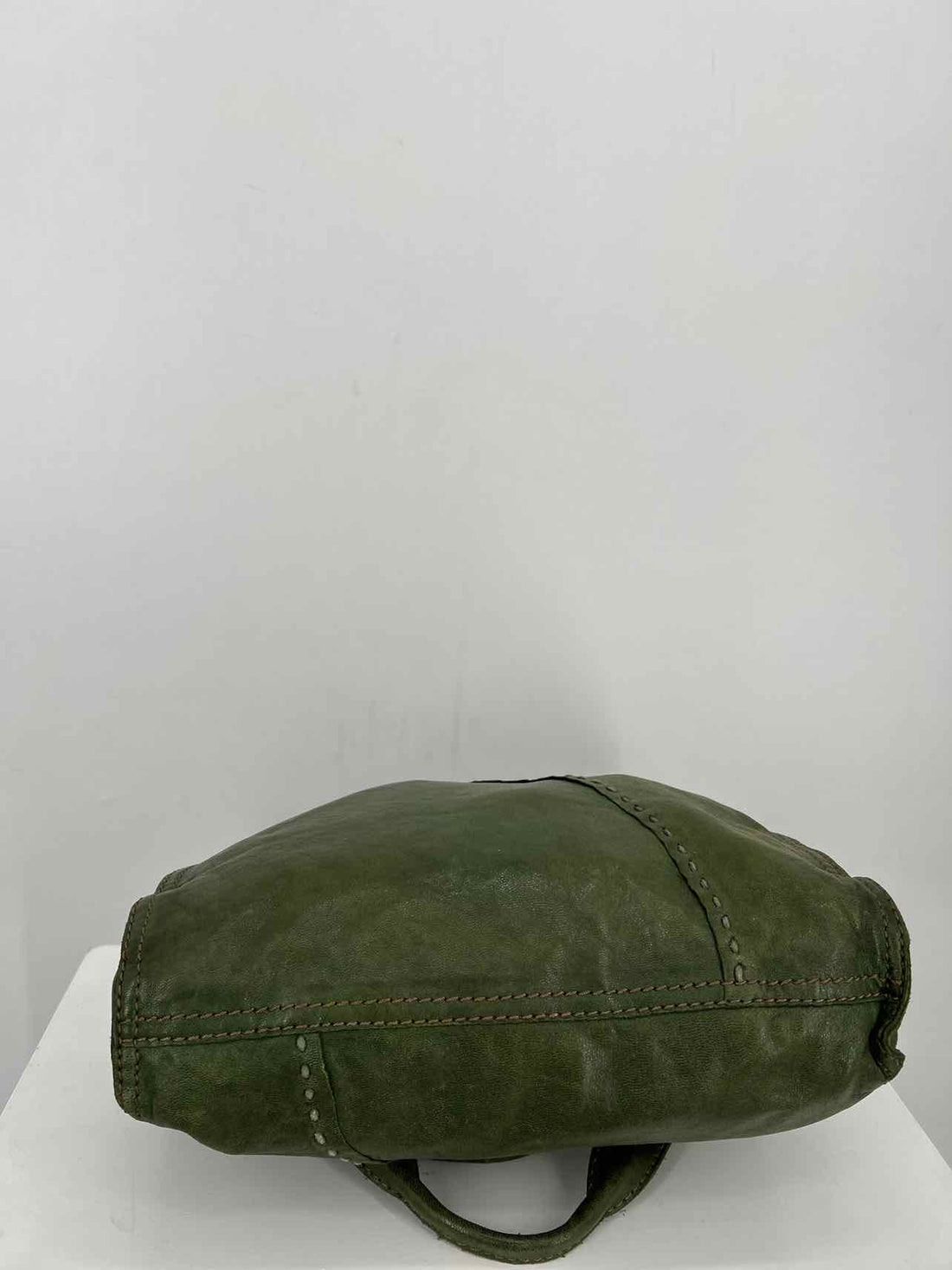 Lucky Brand Dark Green Leather Vintage Messenger