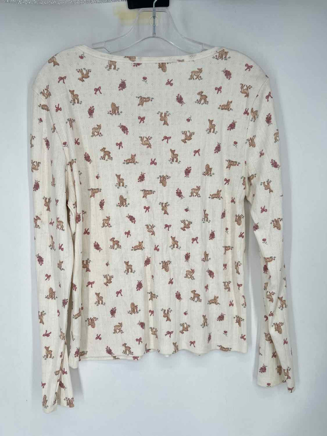 Pink Republic Size XL Ivory Print Long Sleeve