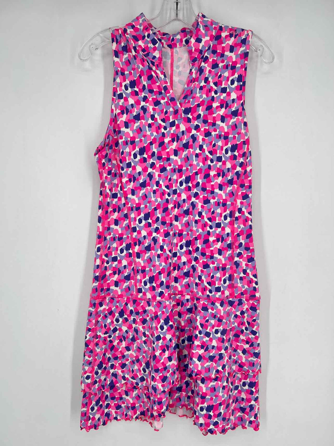 EA Size 3/M Pink & Purple Print Sleeveless Active Dresses
