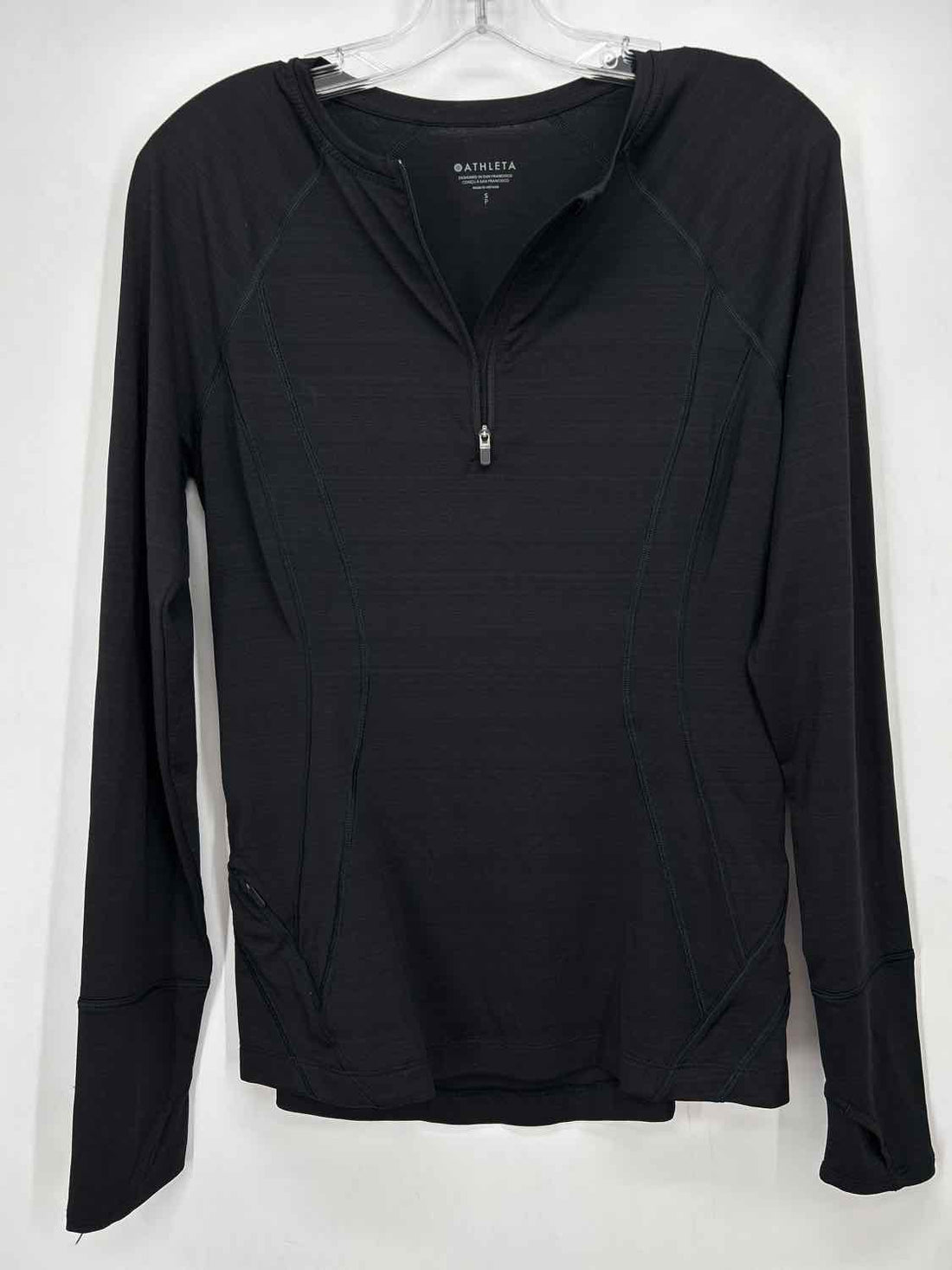 Athleta Size S Black Long Sleeve Active Tops