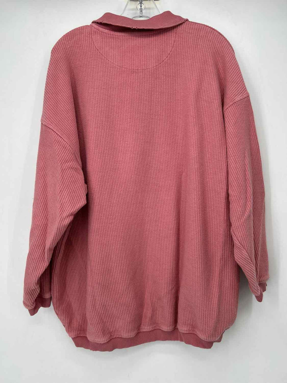 Aerie Size M Pink Corduroy Quarter Zip Sweatshirt