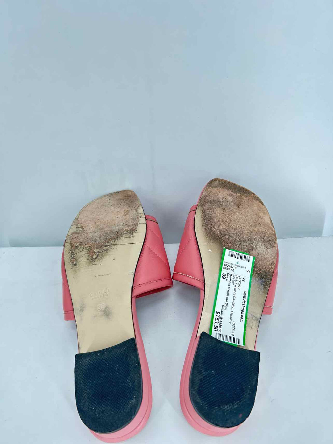 Gucci Women Size 39 Pink Excellent Condition Genuine Leather LUXURY