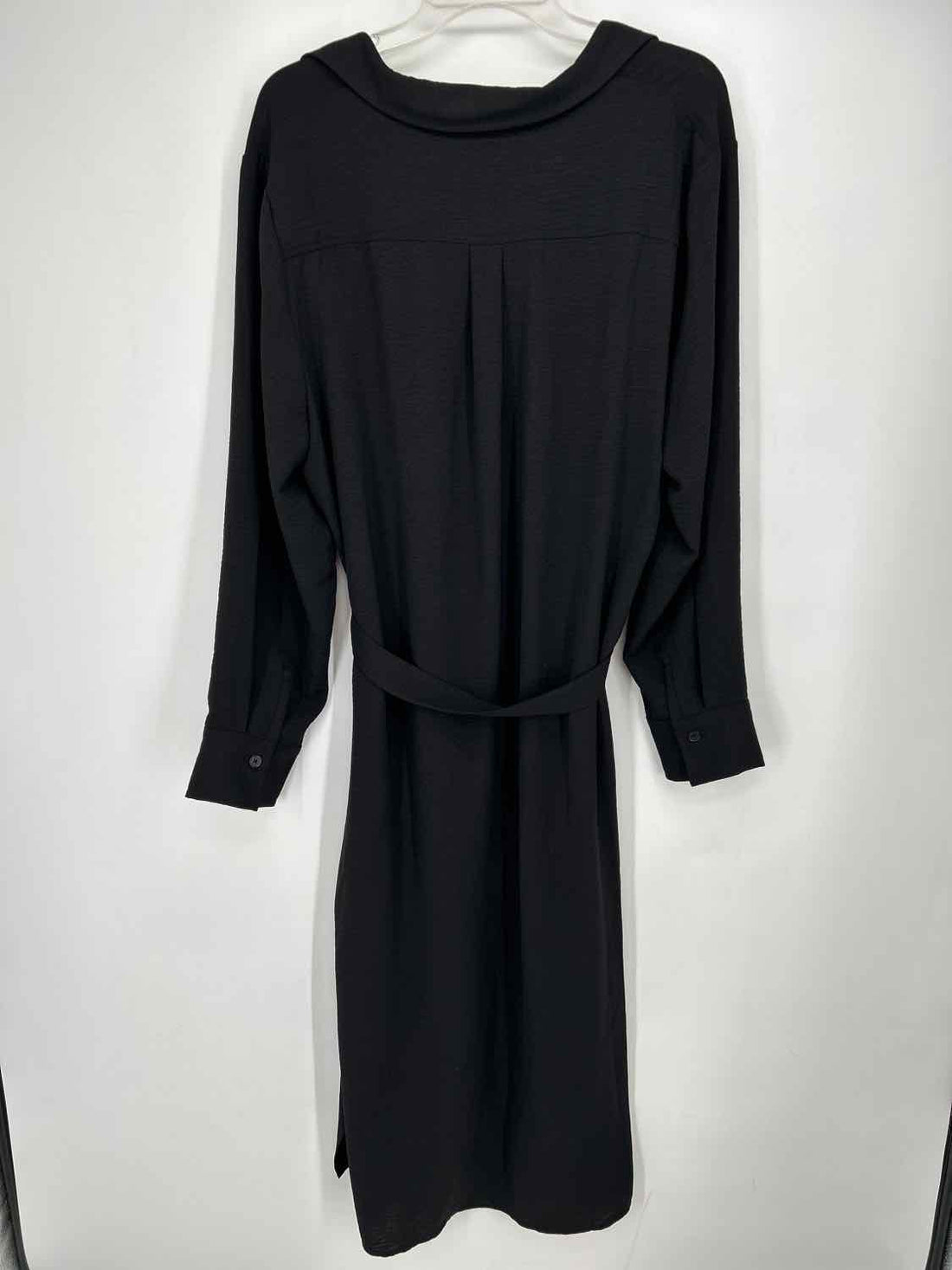 DKNY Size 16 Black Long Sleeve Dress