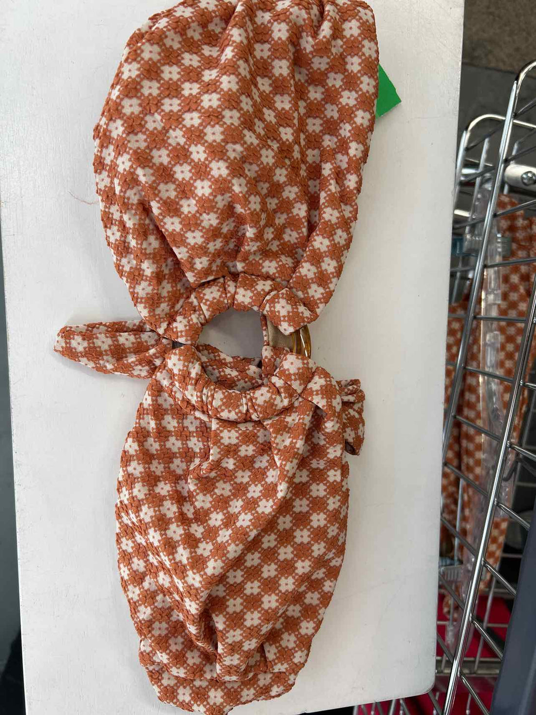 Sanori Size L Brown & White Swimsuit 2 Piece