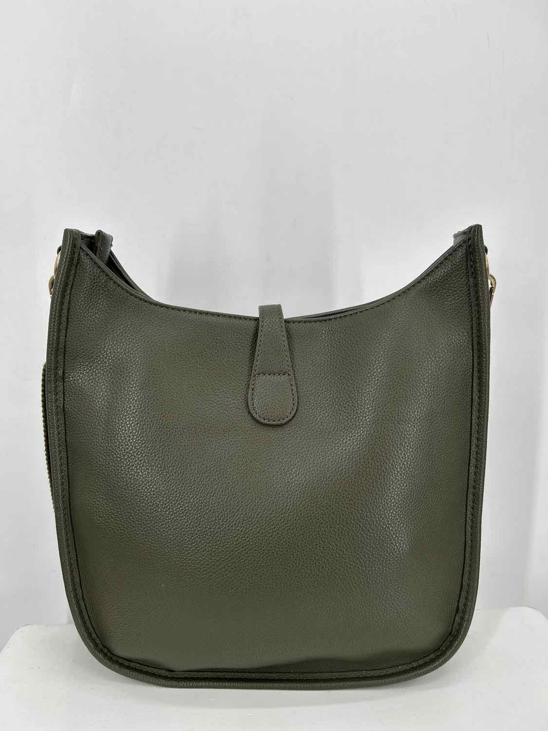 Ahdorned Green Pebbled Leather Messenger