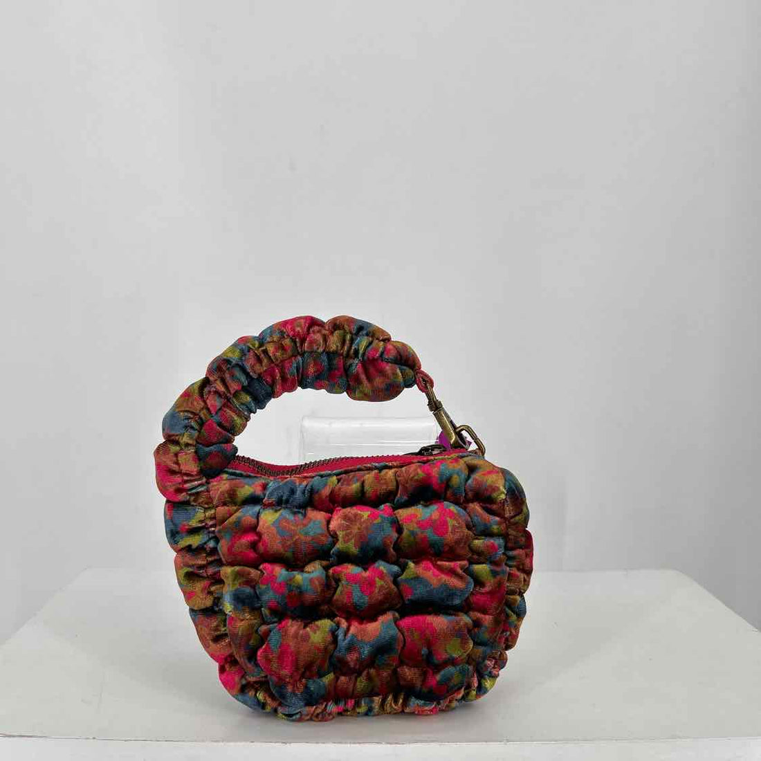 Natural Life Pink & teal Velvet Clutch