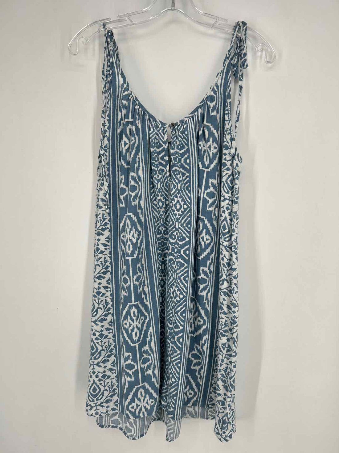 Madewell Size M Dusty Blue Print Dress