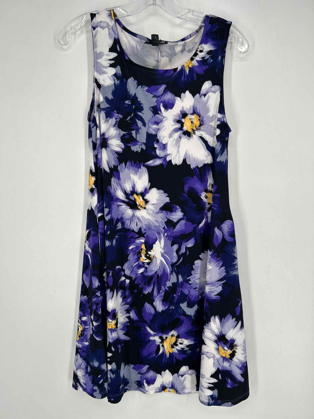 Nina Leonard Size S Purple Floral Sleeveless Dress