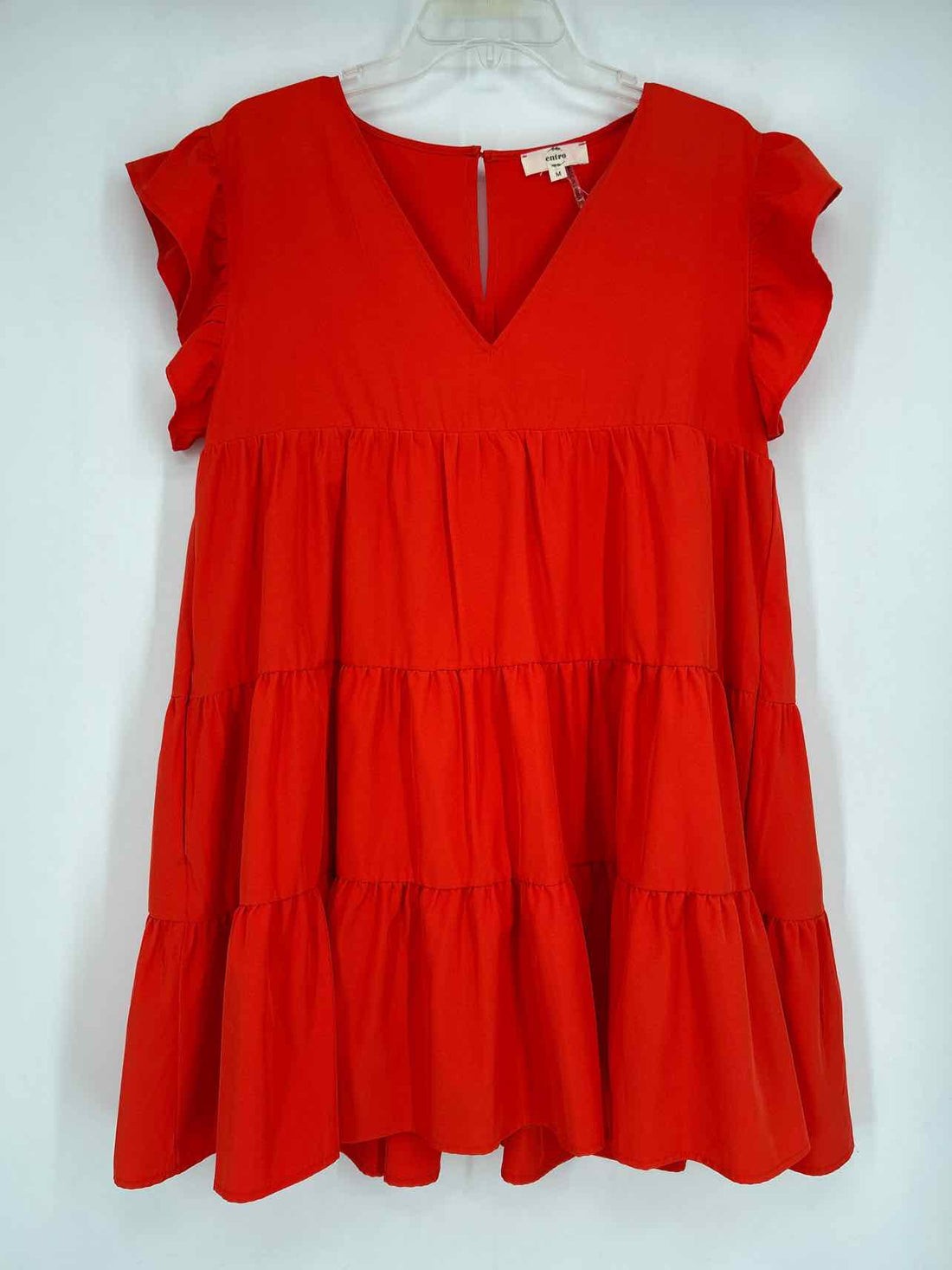 Entro Size M Red Short Sleeve Dress