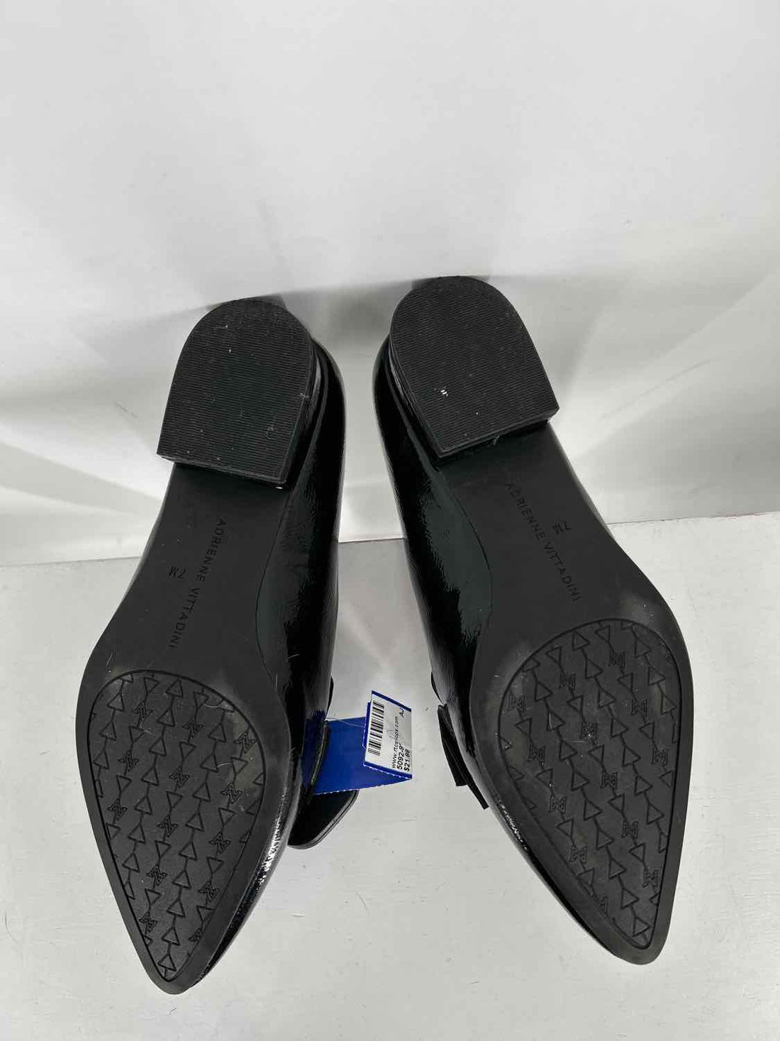 Adrienne Vittadini Women Size 7 Black Patent Leather Flats