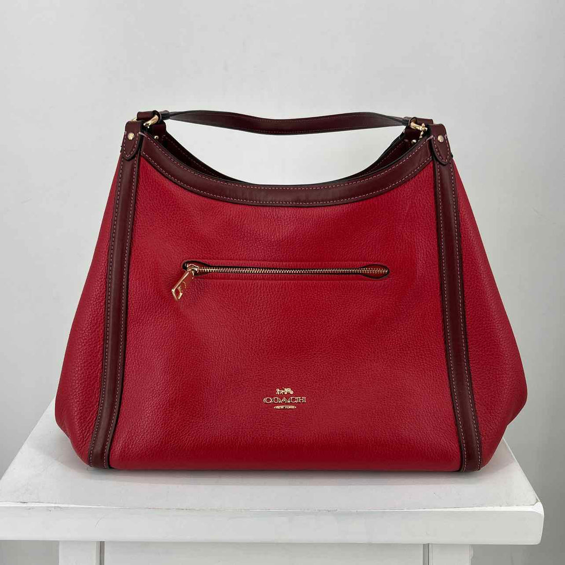 Coach Red Leather Excellent Condition Tote