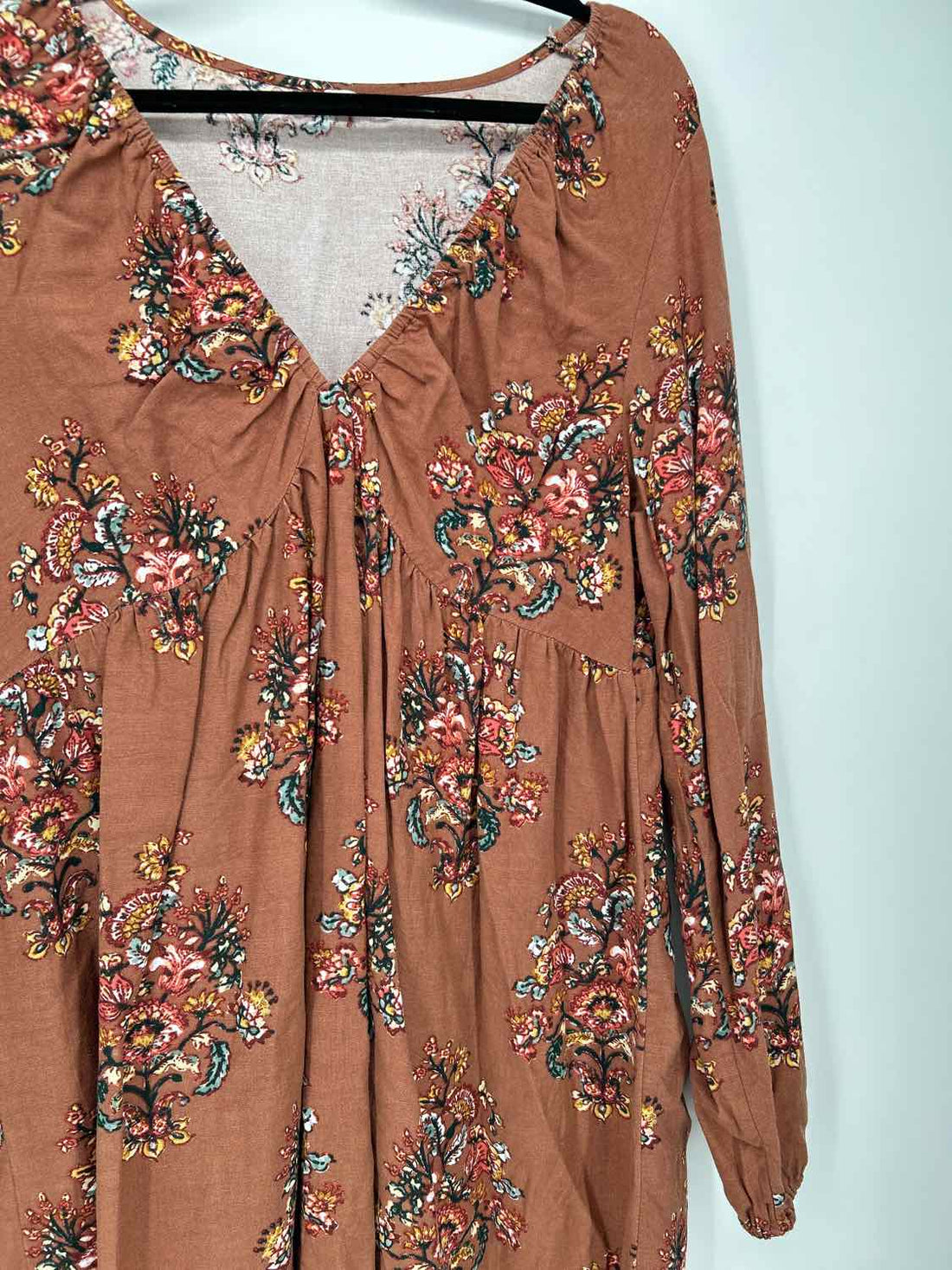 Oneil Size L Brown Floral Dress