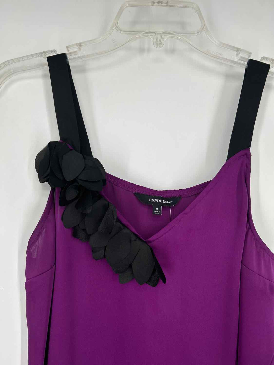 Express Size M Purple & Black Sleeveless
