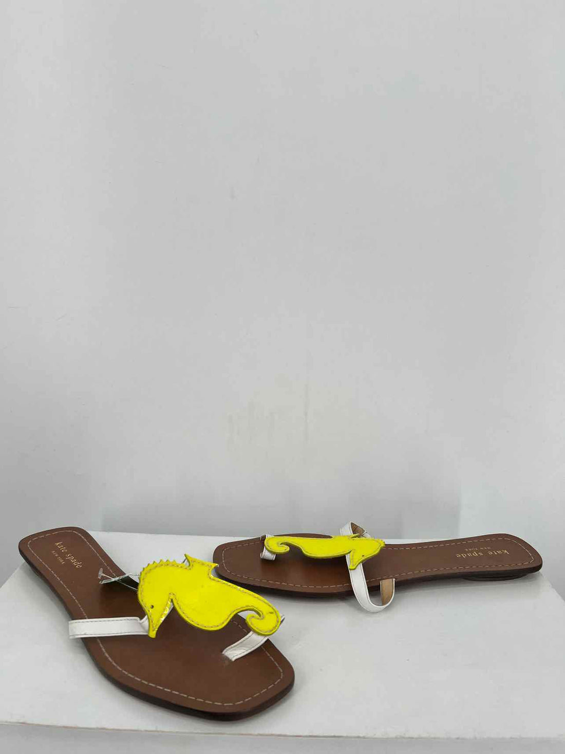 Kate Spade Women Size 10 White & Yellow Sandals
