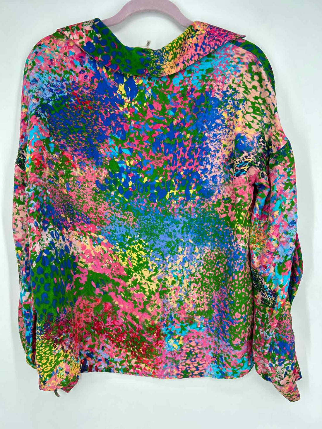 LA Fuori Size M Multi Print Silk Long Sleeve