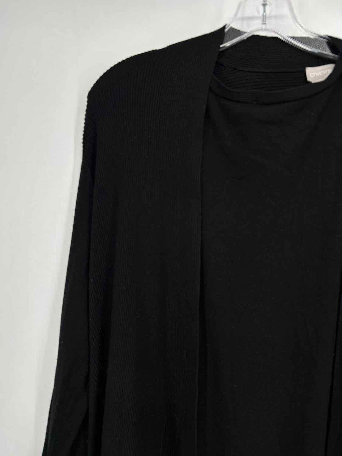 Chicos Size 3 Black 2PC Sweater Set