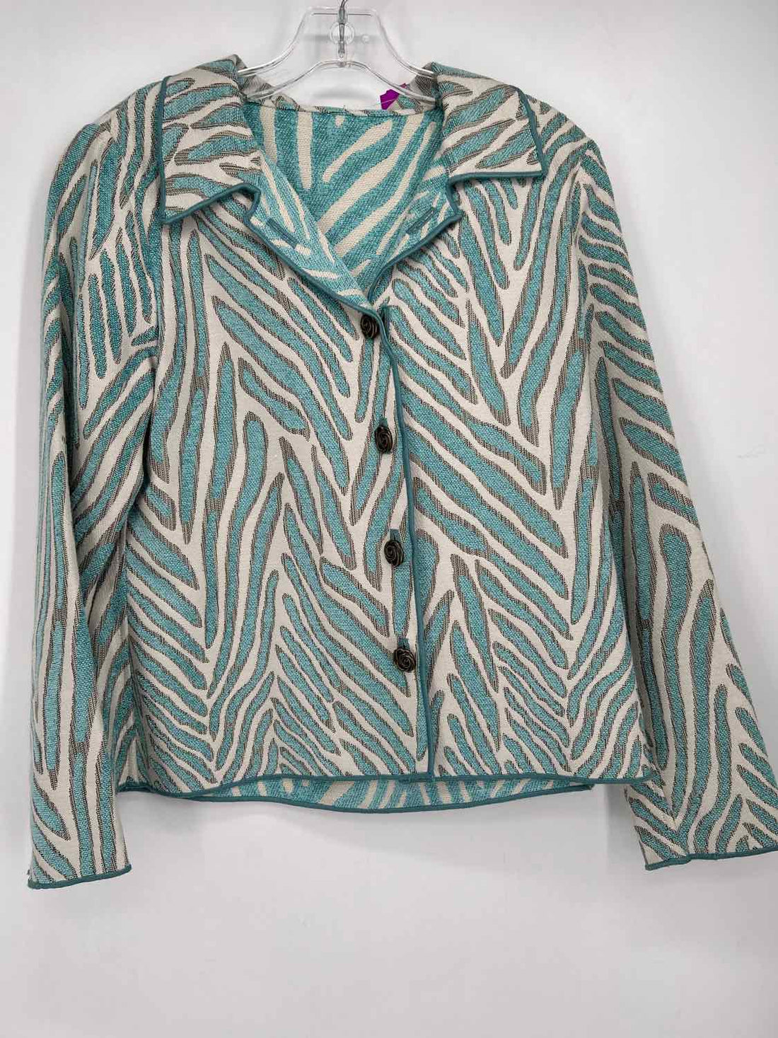 Winding River Size S White & Light Blue Reversible Blazer