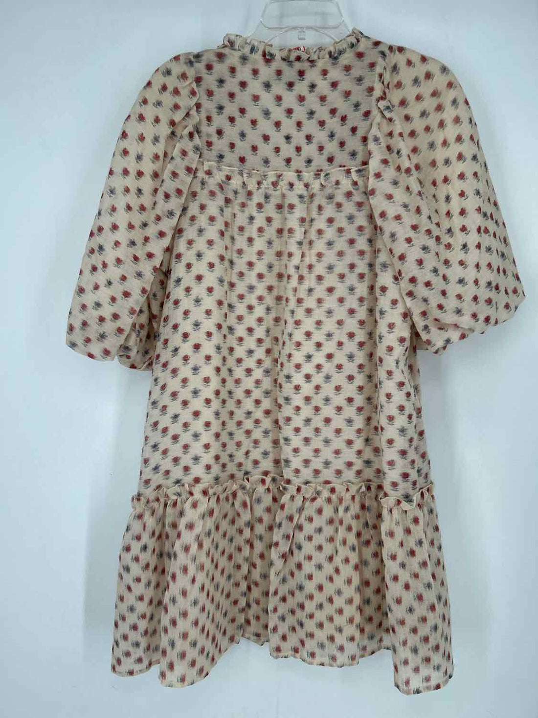 Sea New York Size M Beige Floral Short Sleeve Dress