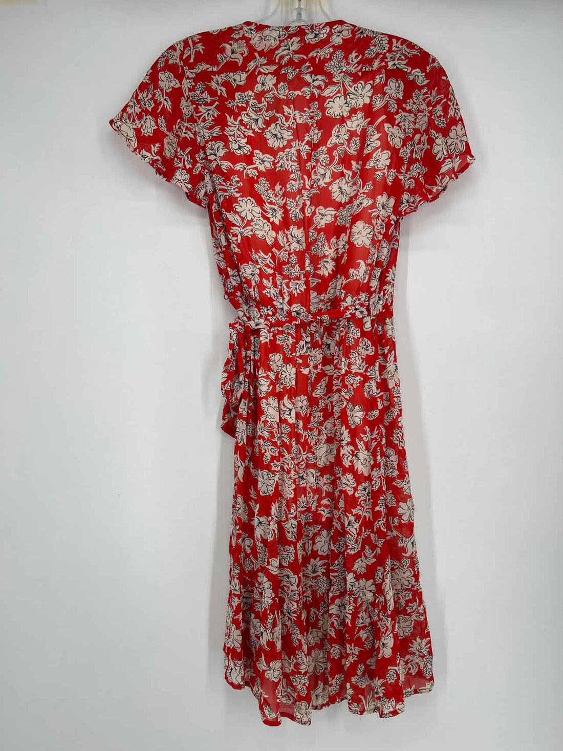 Red Haute Size XS Red Floral Short Sleeve Dress