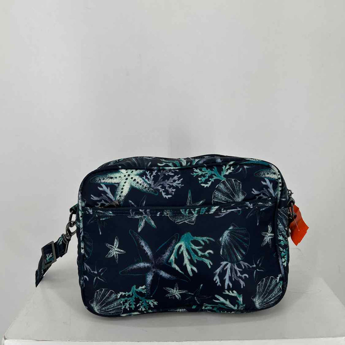 Lug Navy Print Nylon Pre Owned Crossbody