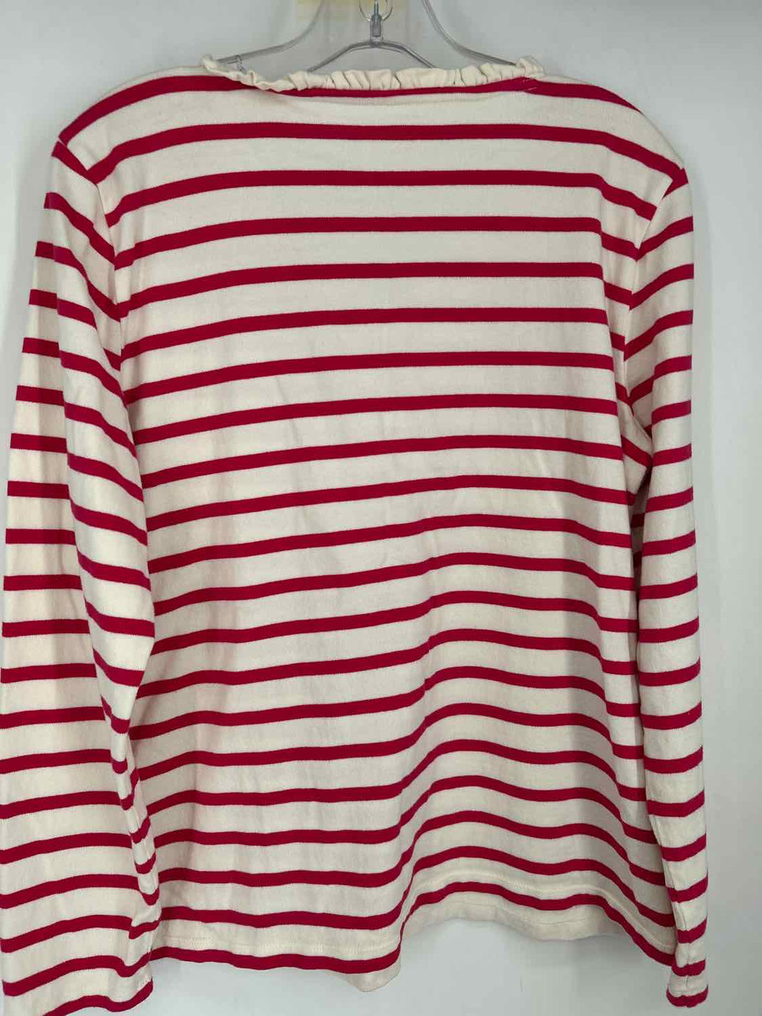 Talbots Size L Pink Stripe Long Sleeve