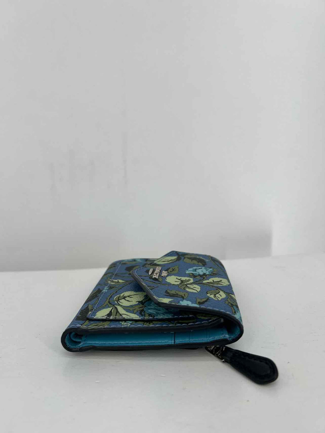 Coach Blue Print Pebbled Leather Wallet