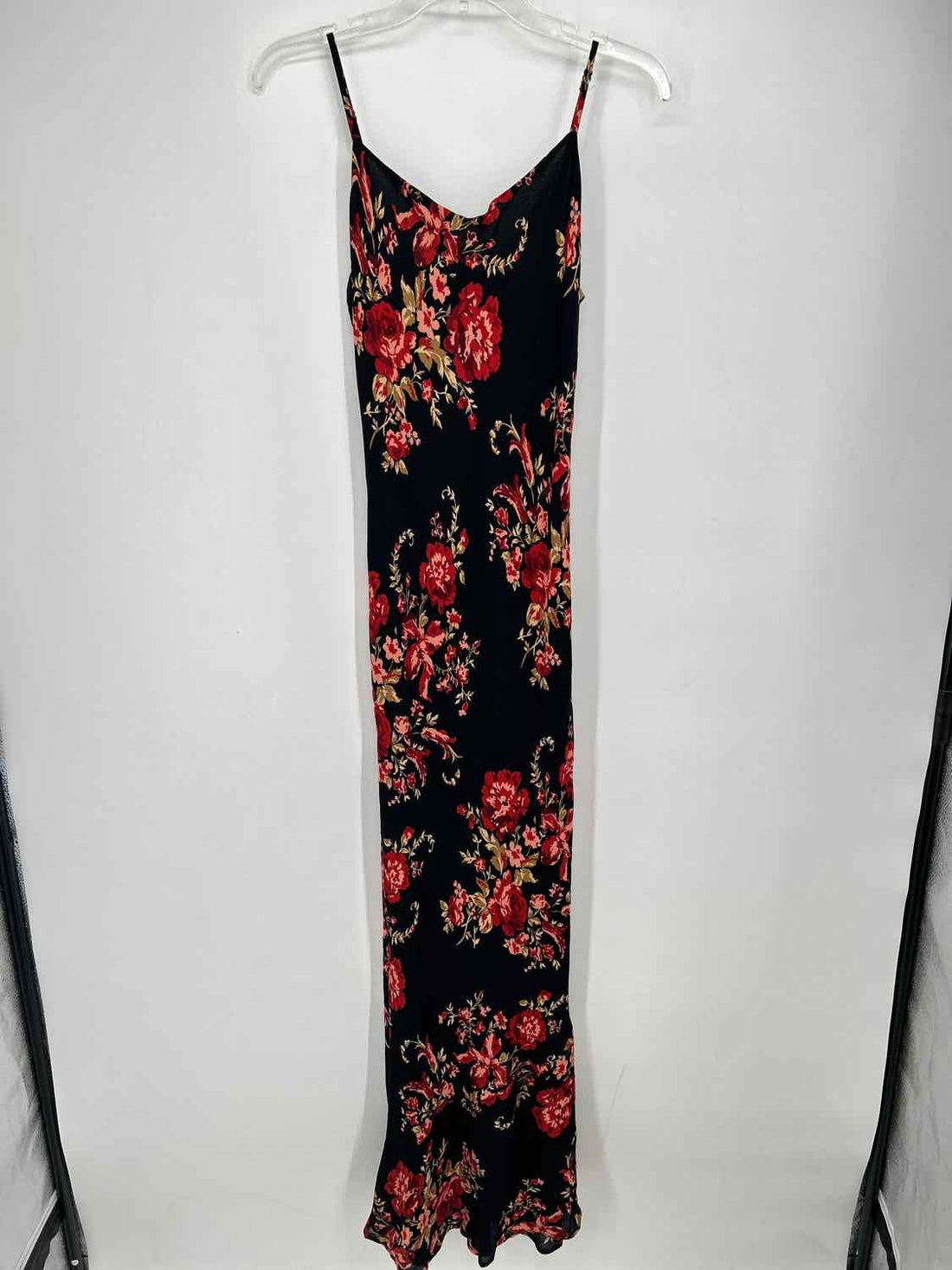 Reformation Size XS Black Floral Sleeveless Dress