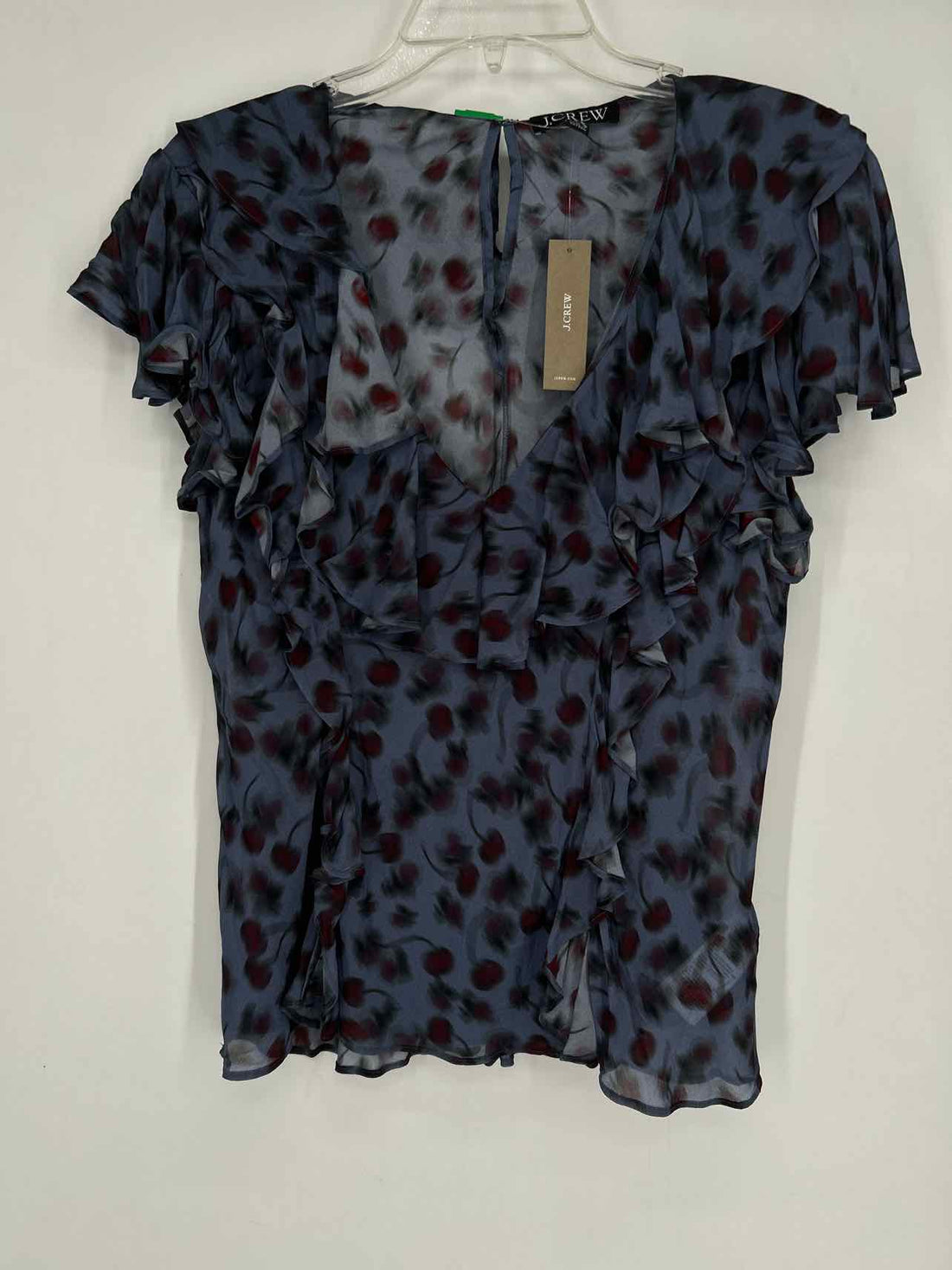 J Crew Size M Navy Print NWT Short Sleeve