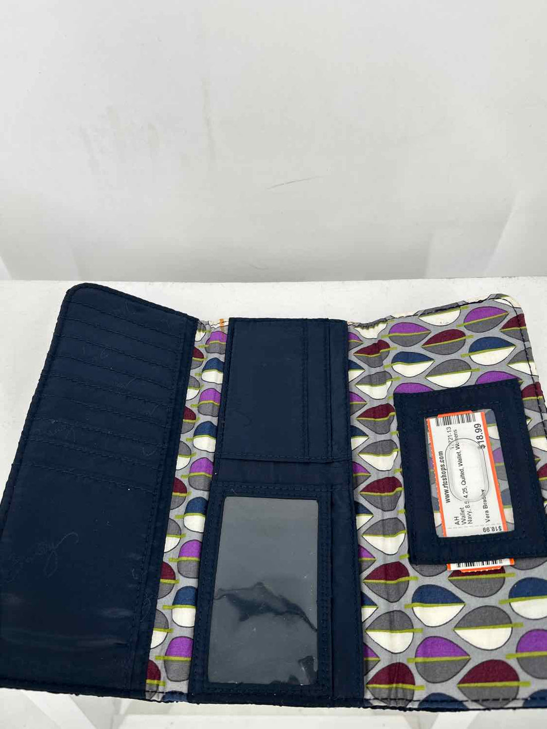 Vera Bradley Navy Quilted Wallet