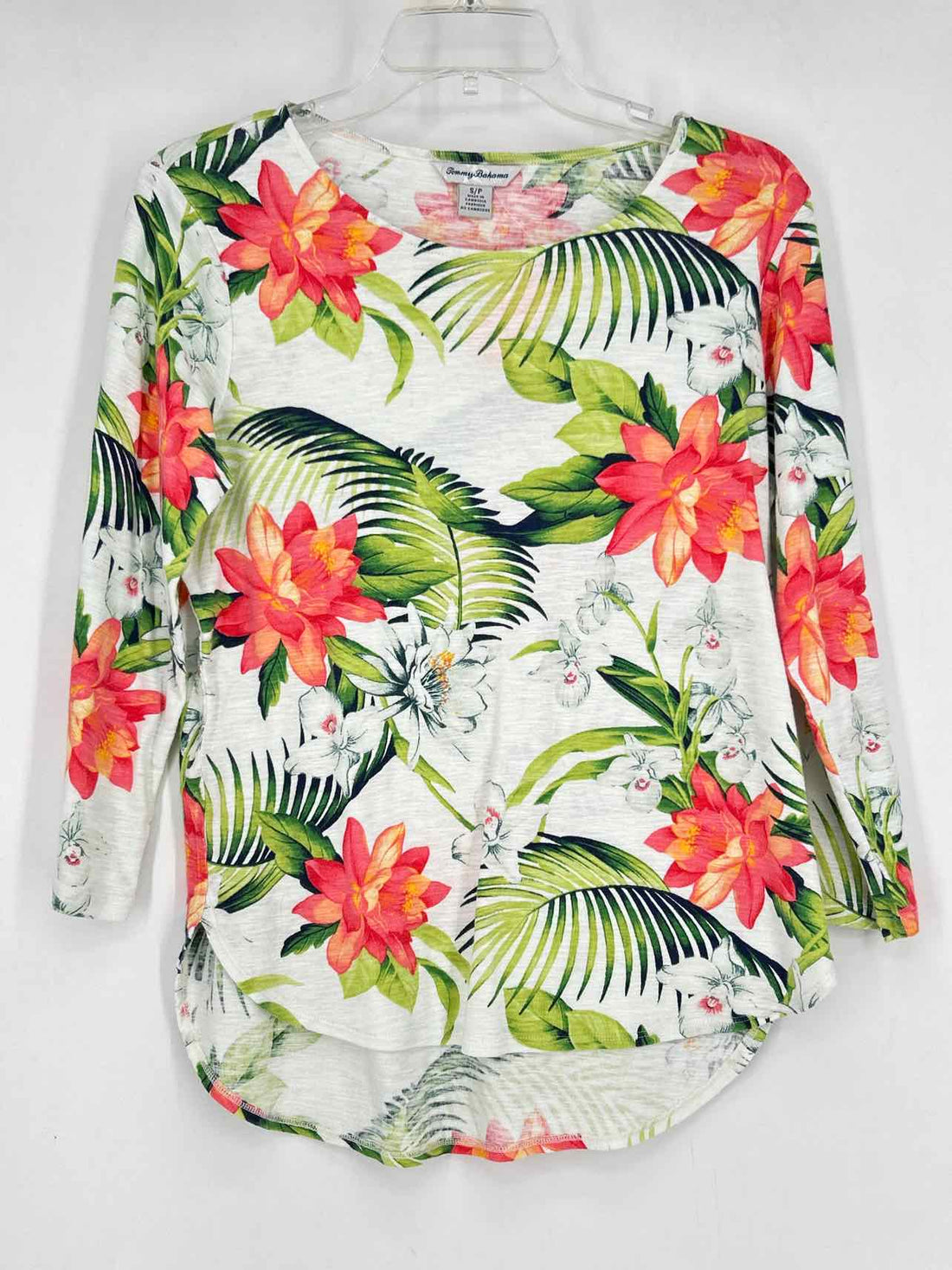 Tommy Bahama Size SP White Floral Long Sleeve