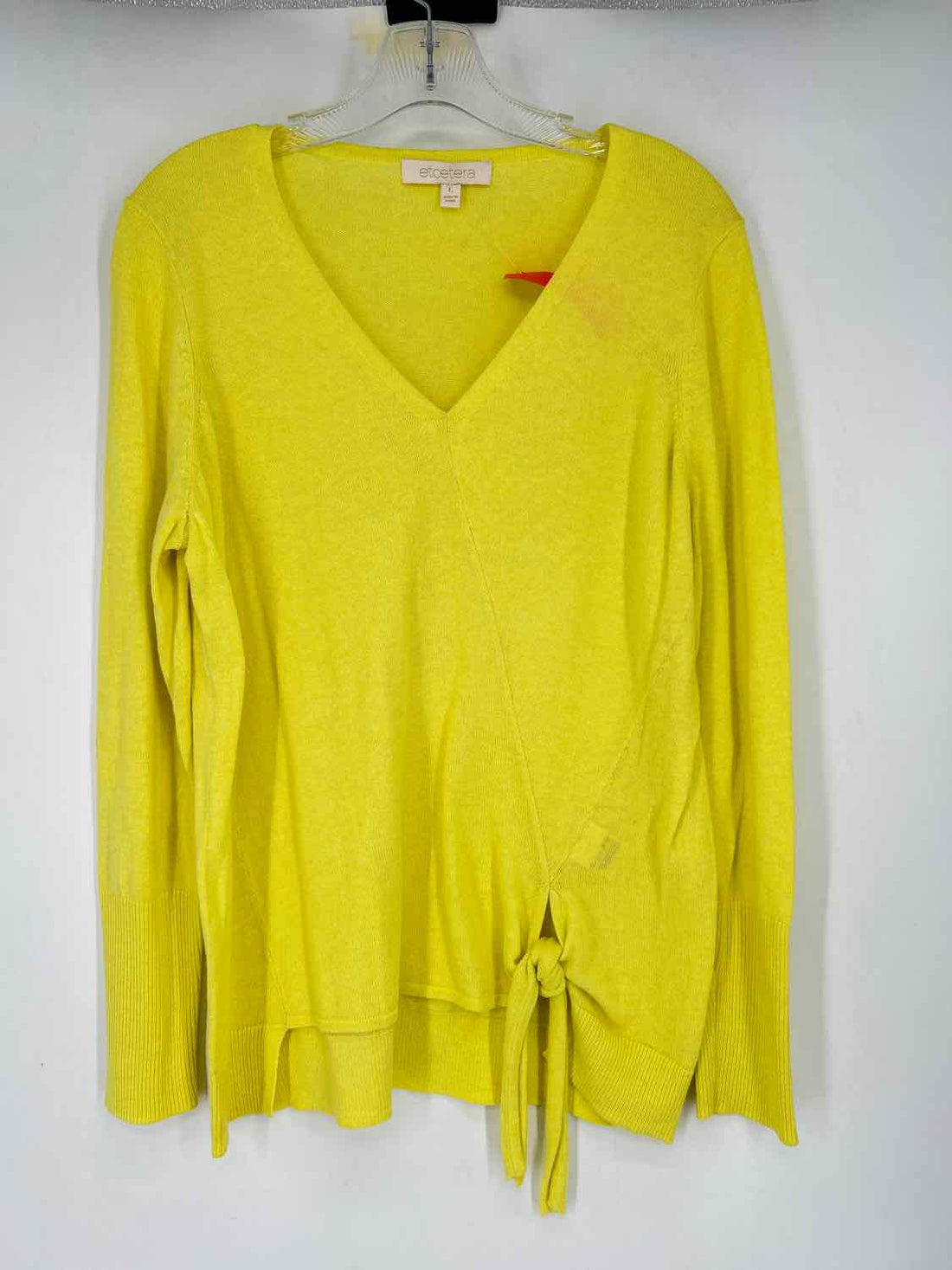 Etcetera Size L Yellow Cotton/Cashmere Long Sleeve