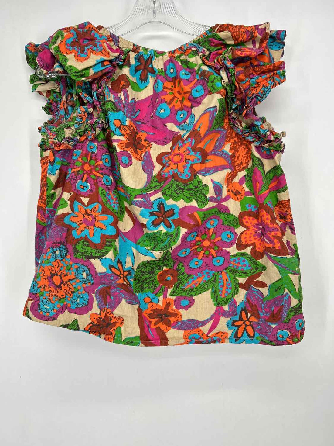 Jennifer & Grace Size S Beige Multi Short Sleeve Multi-Piece Set