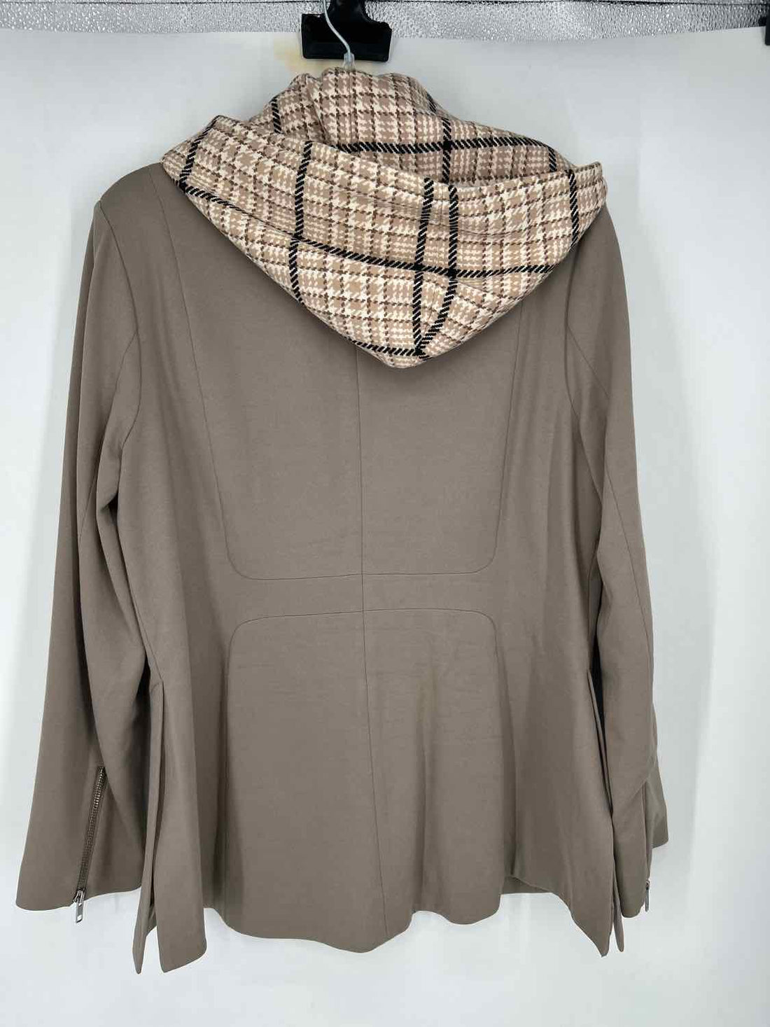 Peace Love World Size 14 Taupe & Beige Print Blazer