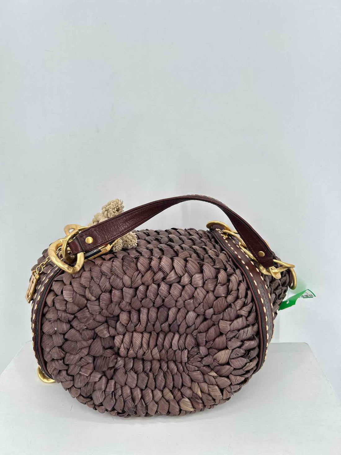 Juicy Couture Brown & Gold Corn Husk/Goat Leather Pre Owned Tote