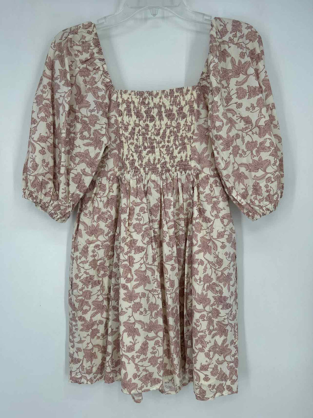 Wishlist Apparel Size M Beige & Pink Short Sleeve Dress