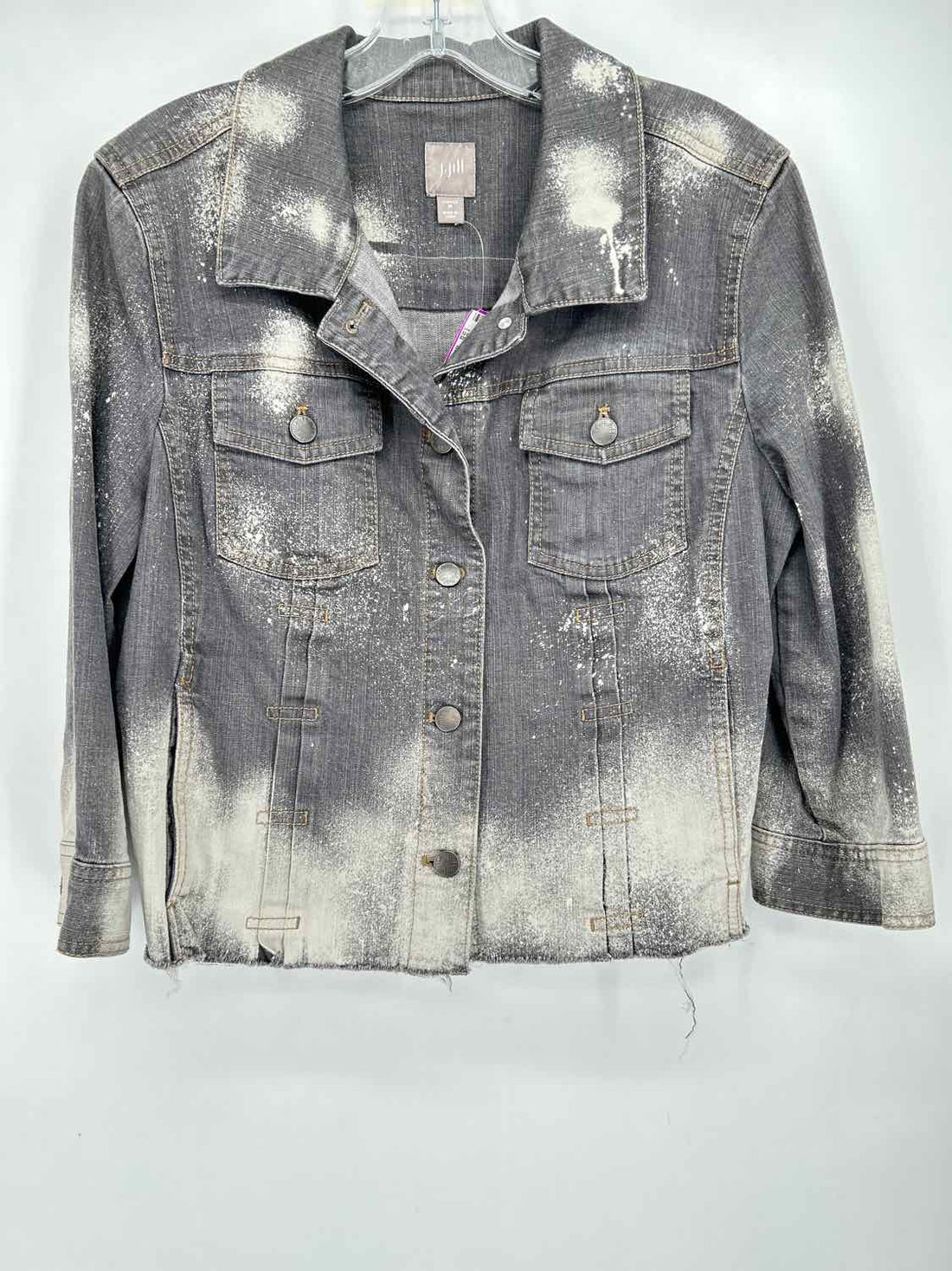 J Jill Size M Gray Splatter Jacket