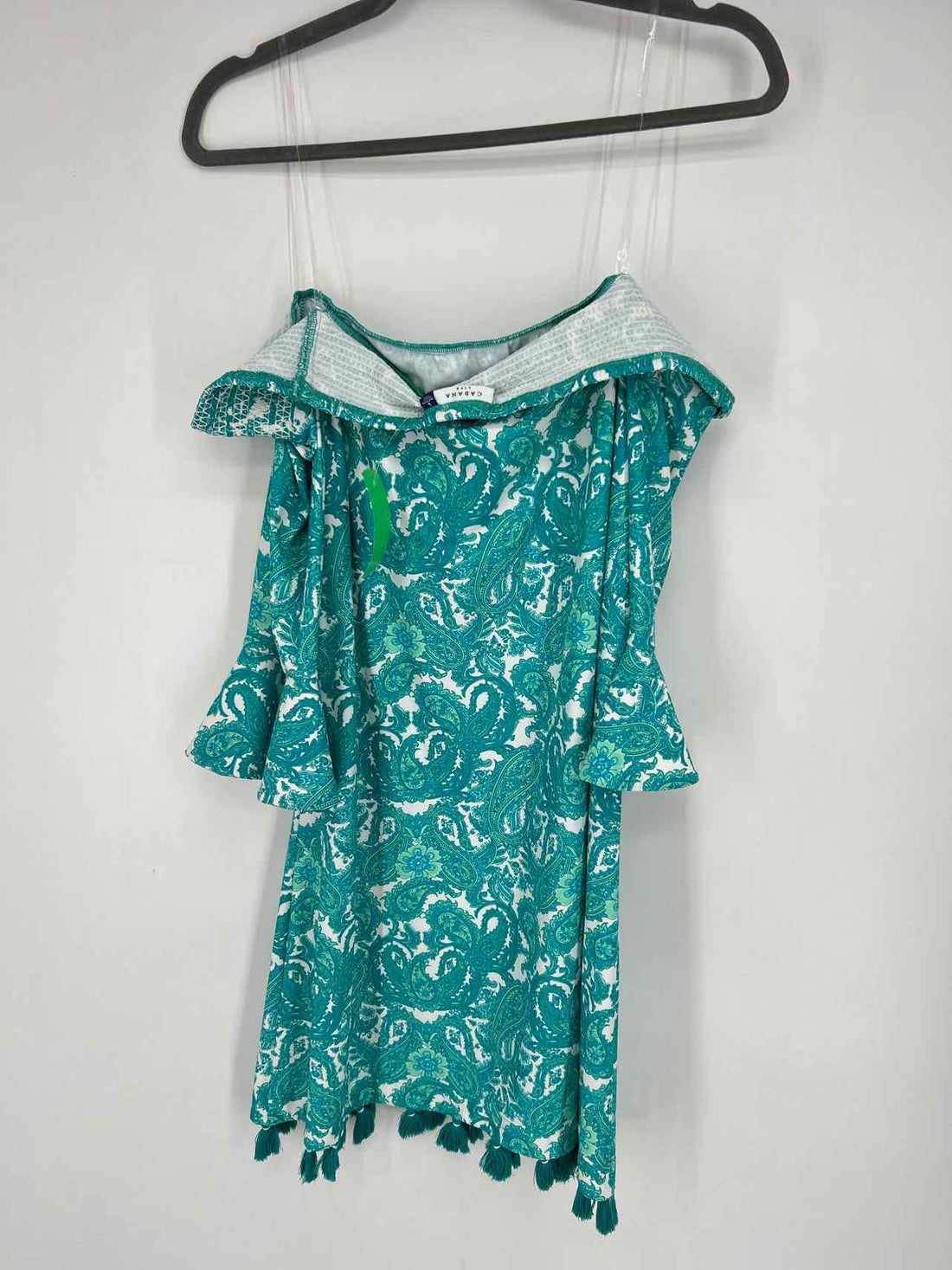 Cabana Life Size L White & Teal Print NWT Dress