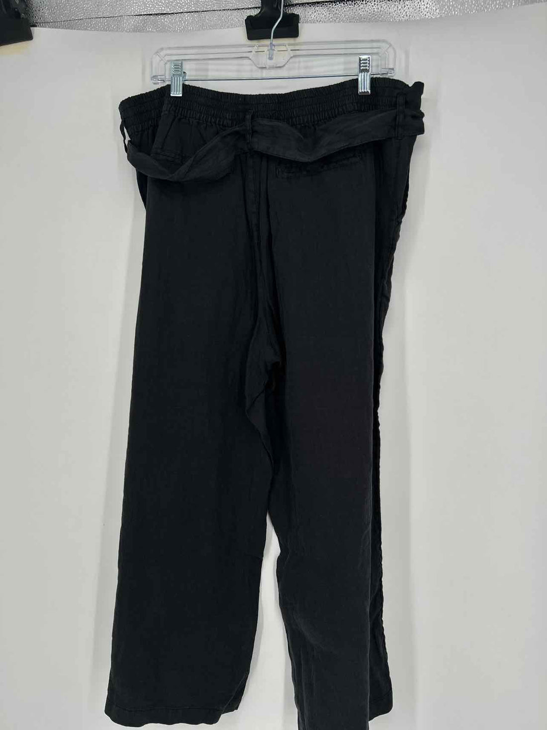 Nicole Miller Size XL Black Linen Pants