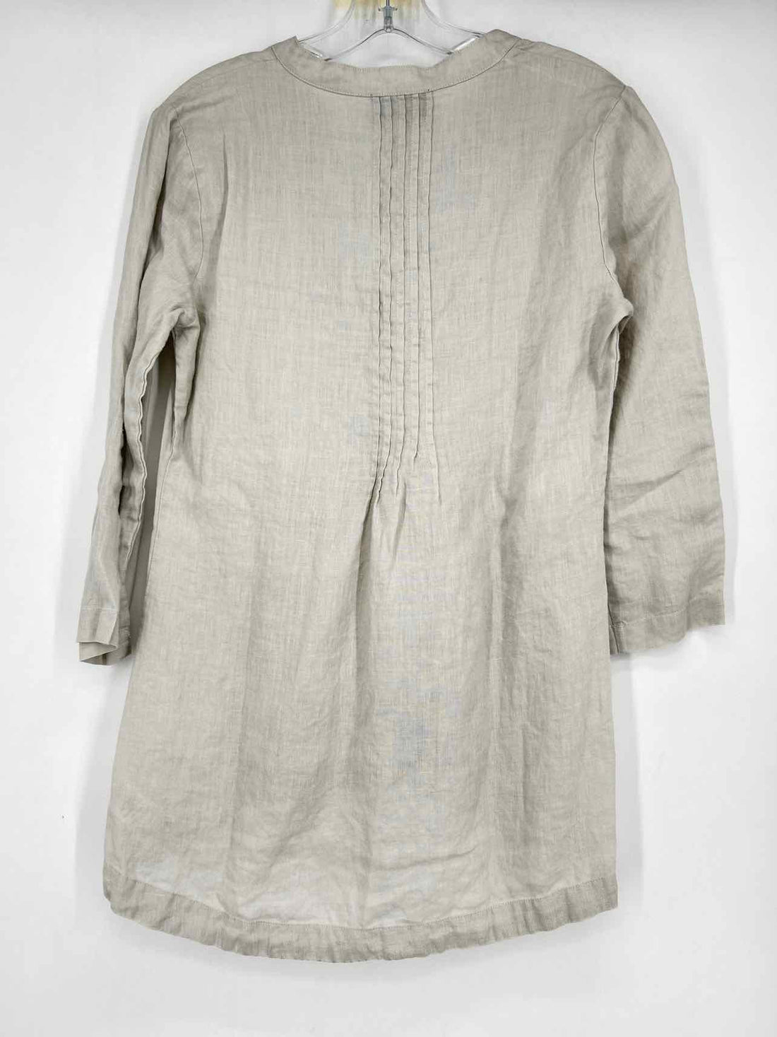 Cynthia Rowley Size S Light Gray Linen Long Sleeve